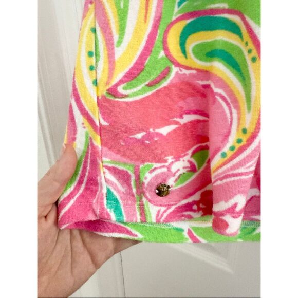Lilly Pulitzer All Nighter Megan Flamingo Hooded Tunic Swim Cover Up L - Picture 3 of 6